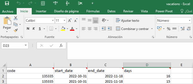 68.- Configuraciones generales - periodos vacacionales