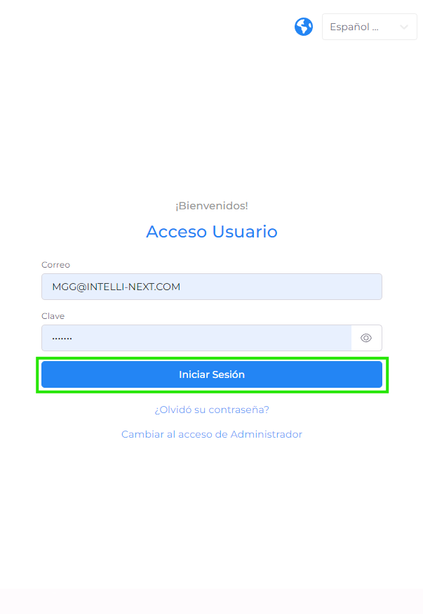 Pantalla Login3 APP WEB